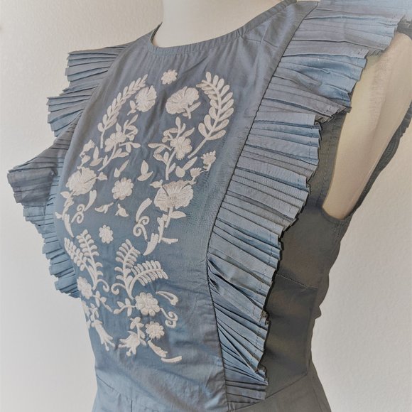 Blue Embroidered Summer Romper- Size S/M - Picture 2 of 6